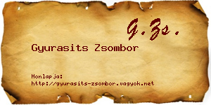 Gyurasits Zsombor névjegykártya